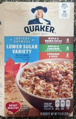 Quaker Low Sugar Instant Oatmeal Variety