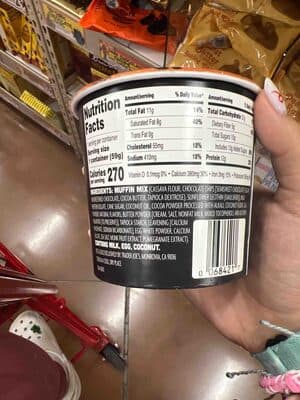 Protein dark chocolate muffin