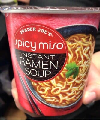 Spicy miso instant ramen soup