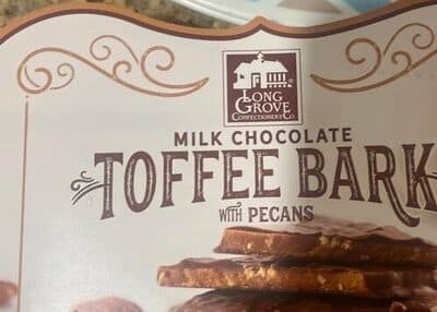 Milk chocolate toffee bark with pecans