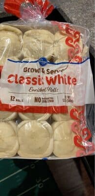 Brown and serve clasic white