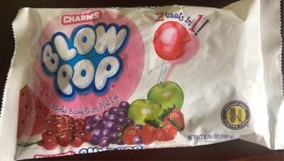 Blow pop assorted bubble gum filled pops