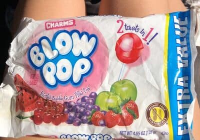 Blow pop assorted bubble gum filled pops