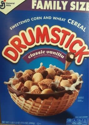 Classic vanilla sweetened corn and wheat cereal, classic vanilla