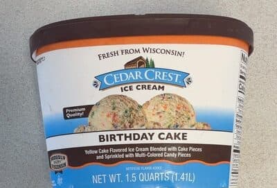 Cedar crest birthday cake yellow cake flavored