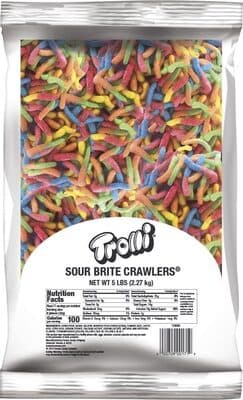 Sour brite crawlers gummy worms