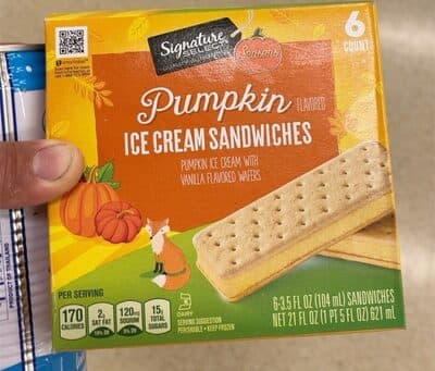 Pumpkin ice cream sandwiches