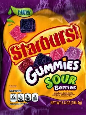 Gummies sour berries strawberry