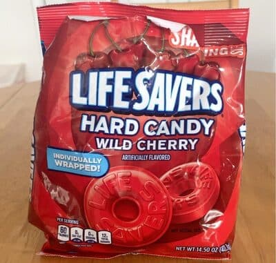 Life savers wild cherry hard candy