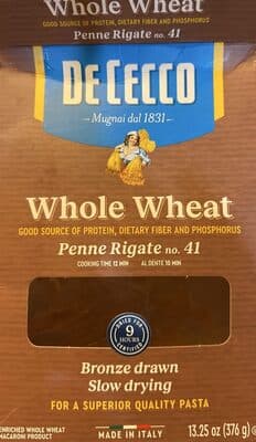 Whole Wheat PENNE RIGATE