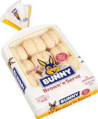 Original brown 'n serve enriched rolls