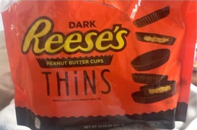 Peanut butter cups thins, dark