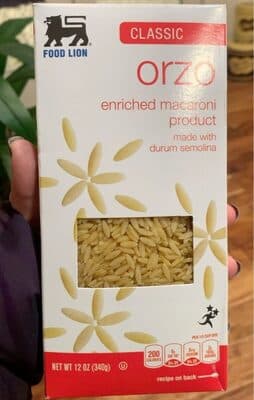 Classic orzo enriched macaroni product