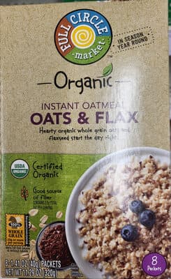 Organic Oats & Flax Instant Oatmeal