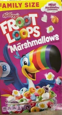 Froot loops with marshmallows