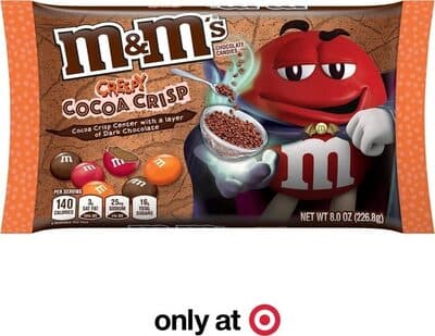 Mm's creepy cocoa crisp center with a layer of