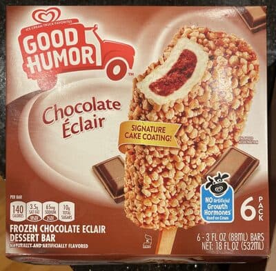Chocolate eclair frozen dessert bars