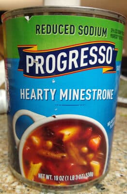 Progresso Reduced Sodium Hearty Minestrone Soup