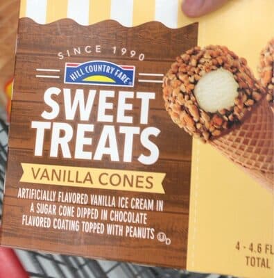 Sweet treats vanilla cones