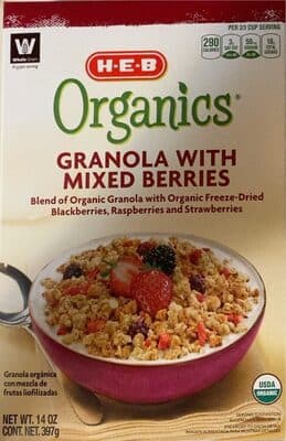 Granola with mixed berries
