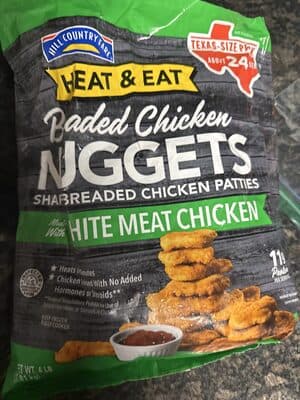 Breaded chicken nuggets