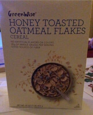 Honey toasted oatmeal flakes cereal