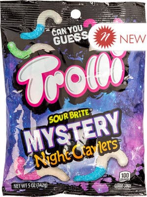Sour brite mystery night crawlers gummi candy
