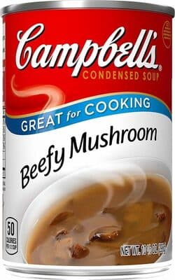 Campbells condensed beefy mushroom soup