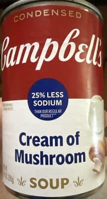 Condensed Cream of Mushroom Soup 25% Less Sodium