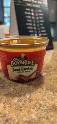 Beef Ravioli in Pasta Sauce