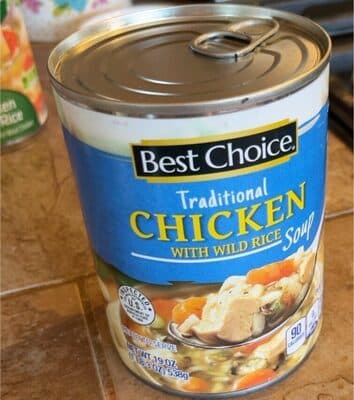 Traditional chicken with wild rice soup