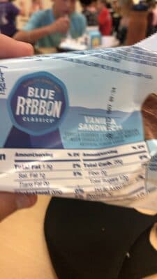 Classics vanilla sandwich vanilla low fat ice