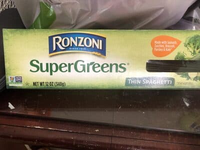 Ronzoni, supergreens thin spaghetti