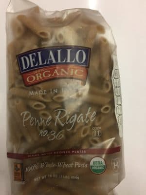 Penne rigate no. 36, 100% whole wheat pasta