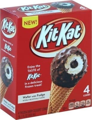 Wafer with fudge frozen dairy dessert cones