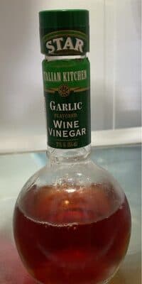 Garlic flavored wine vinegar