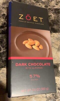 57% cacao dark chocolate with almonds