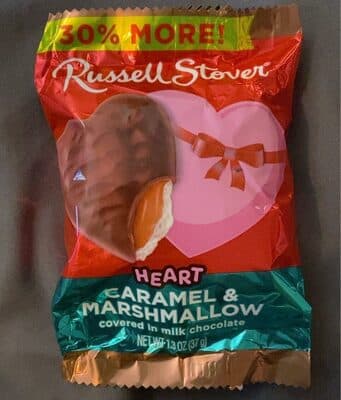 Heart Caramel & Marshmallow Covered in Milk Chocolate