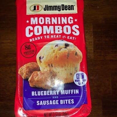 Blueberry muffin and sausage bites