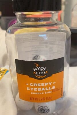 Creepy eyeballs bubble gum