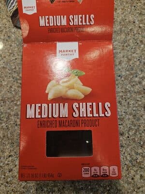 Enriched macaroni product, medium shells
