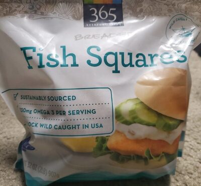 Fish squares breaded, fish squares