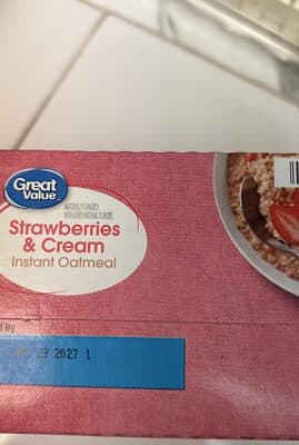 Strawberries & Cream instant oatmeal