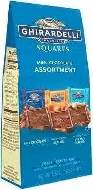 Caramel sea salt almond milk chocolate assortment squares