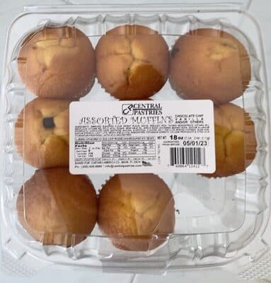 Assorted muffins chocolate chip