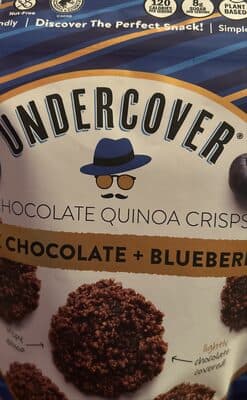 Chocolate quinoa crisp-  dark chocolate + blueberries