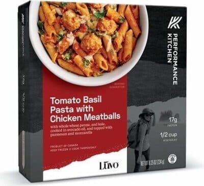 Luvo performance kitchen tomato basil pasta with
