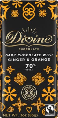Chocolate dark chocolate with ginger & orange