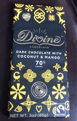 Dark Chocolate With Coconut and Mango 70% Cocoa