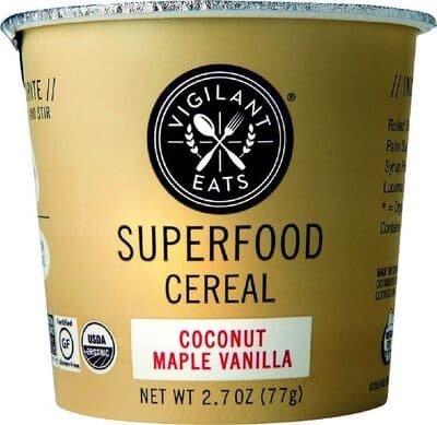 Coconut maple vanilla superfood cereal